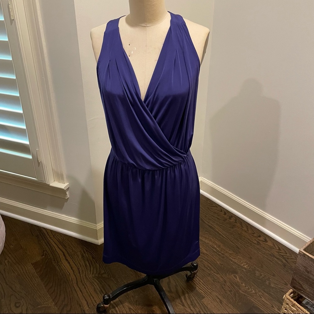 Banana Republic size Small purple draped front sleeveless dress halter